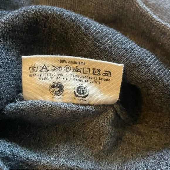 Cotopaxi Crew Neck Wool Gray and Blue Accent Men’s and Women’s Sweater - Picture 5 of 15